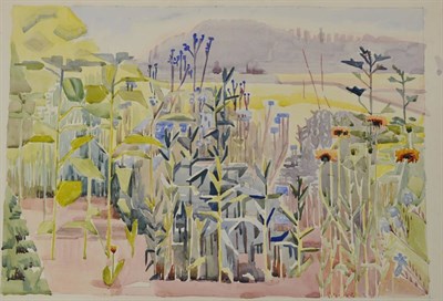 Lot 737 - Edith Lawrence (1890-1973) Foxgloves beside a wood Pencil and watercolour, together with four...