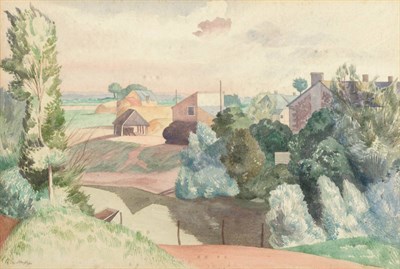 Lot 740 - John Northcote Nash CBE RA (1893-1977)    "Farm near the River Loire " Signed in pencil,...