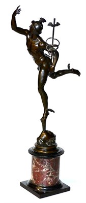 Lot 791 - After Giambologna: A Late 19th Century Bronze Figure of Mercury, depicted wearing a winged...