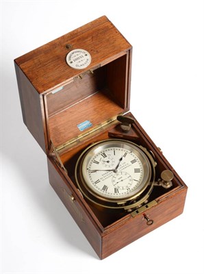 Lot 930 - A Two Day Marine Chronometer, signed Dobbie McInnes Ltd, Glasgow, no.10031, circa 1890, three...