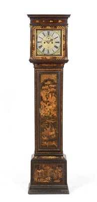 Lot 944 - A Japanned Eight Day Longcase Clock, signed Aynsworth, Westminster, chinoiserie case with...