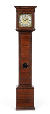 Lot 947 - A Month Going Longcase Clock, signed Chas Gretton, London, walnut veneered case with a flat top...