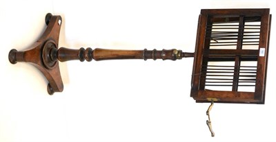 Lot 992 - An Early Victorian Rosewood Duet Stand, circa 1860, the ratchet pivoting rest above an...