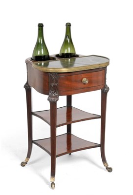 Lot 1024 - An Unusual Regency Carved Mahogany and Gilt Mounted Wine Table, 2nd quarter 19th century, with...