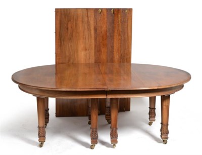 Lot 1062 - A Late Victorian Walnut Extending Dining Table, possibly Whytock & Reid, late 19th century, of...