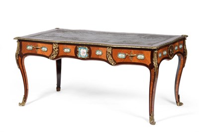 Lot 1117 - A Louis XV Style Mahogany, Kingwood and Ormolu Mounted Bureau Plat, 3rd quarter 19th century,...