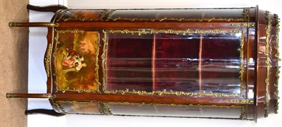 Lot 1119 - A Louis XV Vernis Martin Style Mahogany and Gilt Metal Mounted Vitrine, late 19th/early 20th...