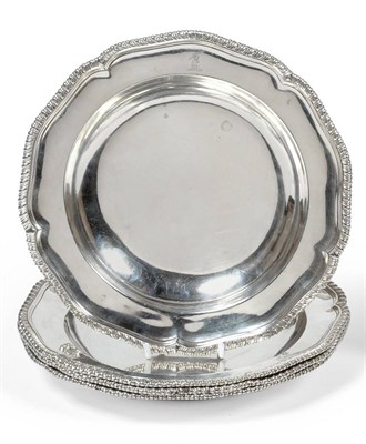 Lot 325 - A Set of Three George III Silver Soup Plates, Andrew Fogelberg & Stephen Gilbert, London 1781,...