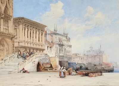 Lot 609 - William Callow RWS (1812-1908) Riva degli Schiavoni, Venice Signed and dated 1863, watercolour,...