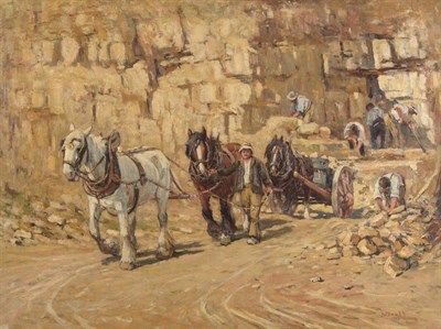 Lot 641 - James William Booth (1867-1953) "Silpho Quarries " Signed and dated 1906, with original...