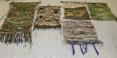 Lot 3064 - Barbara Sutcliffe (1932-2015): Five Woven Wall Hangings, comprising 'Glade', 67cm high;...