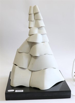 Lot 3095 - Margaret O'Rorke (b.1938): A Porcelain Table Lamp, high-fired translucent white porcelain...