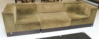 Lot 3171 - A 1970s Three Piece Modular Sofa, designed by Andreas Hansen for N Eilersen, Denmark,...