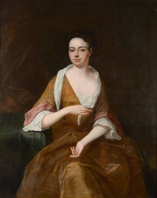 Lot 692 - Circle of John Riley (1646-1691) Portrait of a lady, reputedly Lady Nightingale, three quarter...