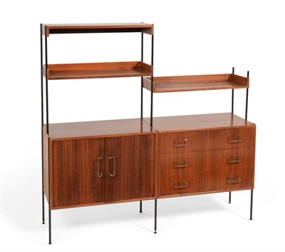 Lot 3181 - A 1950s Vanson Mahogany and Rosewood Veneered Storage Unit, designed by Peter Hayward, retailed...