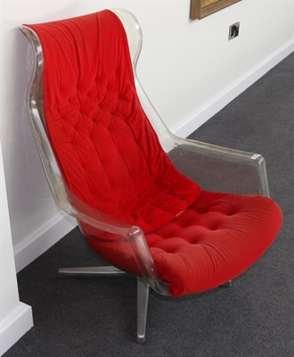 Lot 3182 - A 1970s Galaxy Lounge Chair, designed by Alf Svensson and Yngvar Sandstrom for Dux, red...