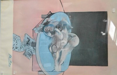 Lot 723 - After Francis Bacon (1909-1992) Three Studies of the Human Body (centre panel) Signed in felt...