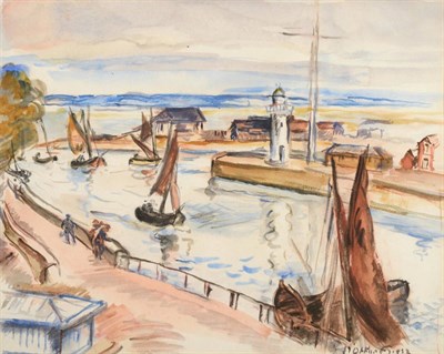 Lot 732 - Achille-Émile Othon Friesz (1879-1949) French "Entrée des barques de pêche, Honfleur " 1925...