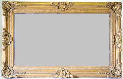 Lot 3108 - A Reproduction Gilt Composition Mirror, in Victorian style, the rectangular bevelled glass...