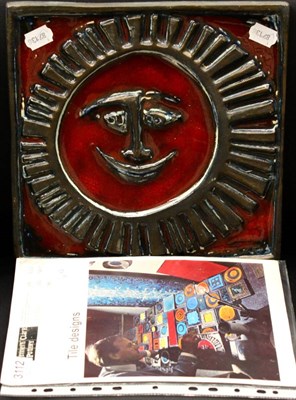 Lot 3112 - Kenneth Clark (1922-2012) and Ann Wynn-Reeves (b.1929): A Large Sun Tile, circa 1969, red...