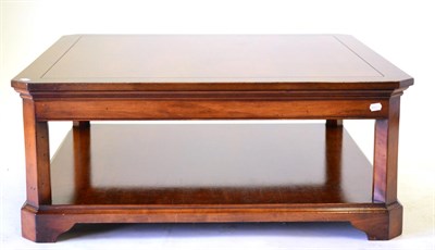 Lot 3224 - An R E H Kennedy Mahogany Coffee Table Model 4051, of recent date, of square form with canted...