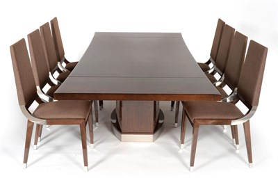 Lot 3229 - A Barker & Stonehouse Manhatten Extending Dining Table, of recent date, with two removable...