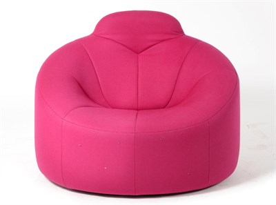 Lot 3245 - A Ligne Roset Pumpkin Armchair, upholstered in pink fabric, 100cm wide