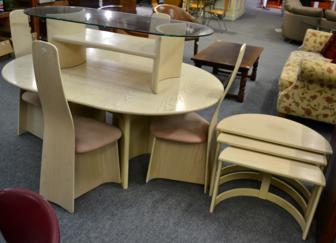 Lot 1065 - A G-Plan Limed Ash Riva Rose (F401) Dining Suite, comprising an extending dining table with...