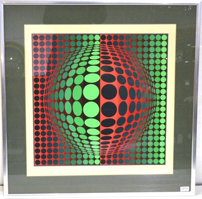 Lot 1072 - Victor Vasarely (1906-1997) French "Vega Flet" Signed and numbered 131/267, coloured screen...