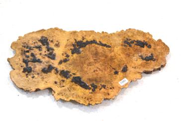 Lot 1080 - Terry Harvey: A Burr Oak Root Platter, 70cm by 38cm
