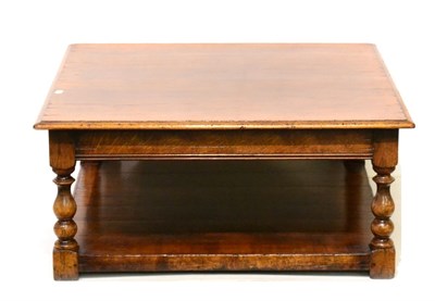 Lot 1126 - A Titchmarsh & Goodwin Oak Coffee Table with Drawer, model RL22054/ETM, of square form, raised...