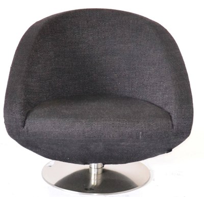 Lot 1132 - An Arketipo Love Chair, of recent date, upholstered in dark purple fabric with matching scatter...