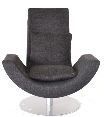 Lot 1133 - An Arketipo Fly Chair, of recent chair, upholstered in dark purple fabric with matching scatter...