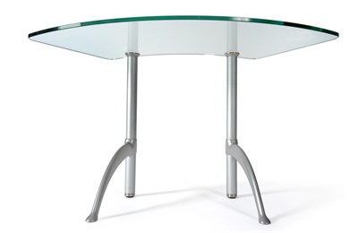 Lot 1137 - A Rolf Benz 8080 Anserztich Glass Top Coffee Table, of recent date, of convex shaped form,...