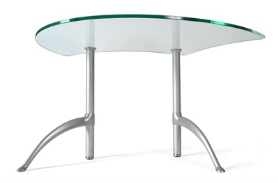 Lot 1138 - A Rolf Benz 8080 Anserztich Glass Top Coffee Table, of recent date, of convex shaped form,...