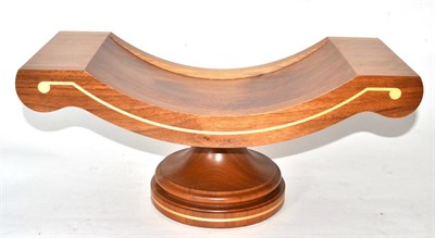 Lot 1142 - David Linley: A Walnut and Beech Strung Centrepiece, raised on a turned circular platform base,...