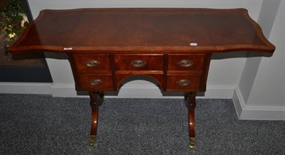 Lot 1045 - A Charles Barr Mahogany and Walnut Crossbanded Sofa Table, of recent date, with serpentine...
