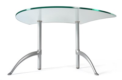 Lot 1212 - A Rolf Benz 8080 Anserztich Glass Top Coffee Table, of recent date, of convex shaped form,...