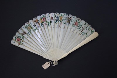 Lot 351 - A Regency Ivory Brisé Fan, the slender sticks and guards virtually plain, save for decoration...