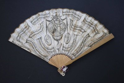 Lot 371 - ;The New Roscius Country Dance; Fan 1805, with words and music for dances performed at Court,...