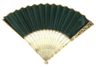 Lot 59 - A Very Simple 18th Century Carved and Pierced Ivory Fan, its detail laying with the carving of...