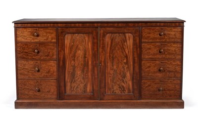 Lot 1052 - A Mahogany Press, attributed to Gillows, 2nd quarter 19th century, of low rectangular outline, with