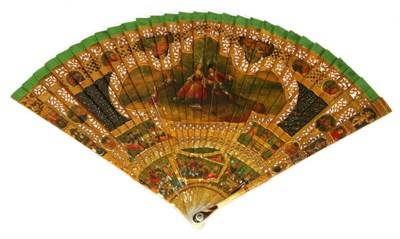Lot 105 - An 18th Century Ivory Brisé Fan, with very slender guards, with the addition of tortoiseshell...