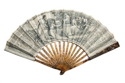Lot 111 - Homage to Cupid: An Unusual Mid-18th Century Fan, with a double paper leaf (or very thin skin)...