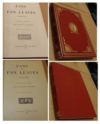 Lot 115 - Two Red Leather Volumes: ";Catalogue of the Collection of Fans and Fan Leaves presented to the...