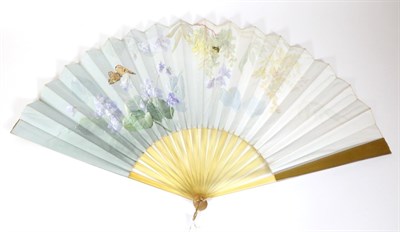 Lot 123 - ;Ambassade de France;, signed Faucon Paris: A Large Silk Fan, circa 1890's, the double silk...
