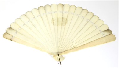 Lot 132 - A Circa 1880's Ivory Brisé Fan, with nineteen inner sticks and two guards. The sticks are...