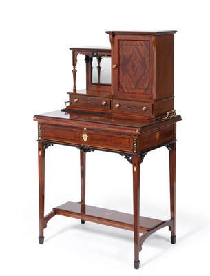 Lot 1085 - An Elegant Mahogany, Mother-of-Pearl Inlaid and Marquetry Lady's Writing Desk, early 20th...