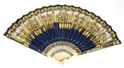 Lot 155 - Regency Glitz: An Early 19th Century Ivory Fan, the guards and sticks carved and pierced,...