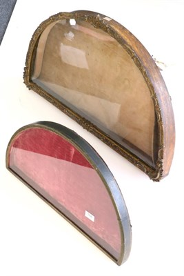 Lot 168 - Two Glazed Fan Cases, both with rear props to enable standing on furniture